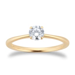 06019613 - Exclusive 18ct Yellow Gold 0.40cttw Brilliant Cut Solitaire Goldsmiths Signature Diamond Engagement Ring