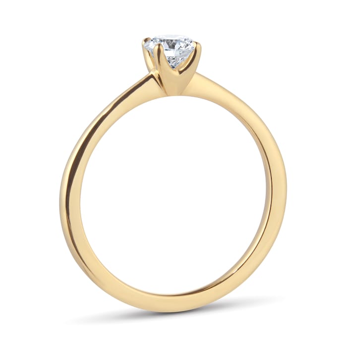 Goldsmiths Exclusive 18ct Yellow Gold 0.40cttw Brilliant Cut Solitaire Diamond Engagement Ring