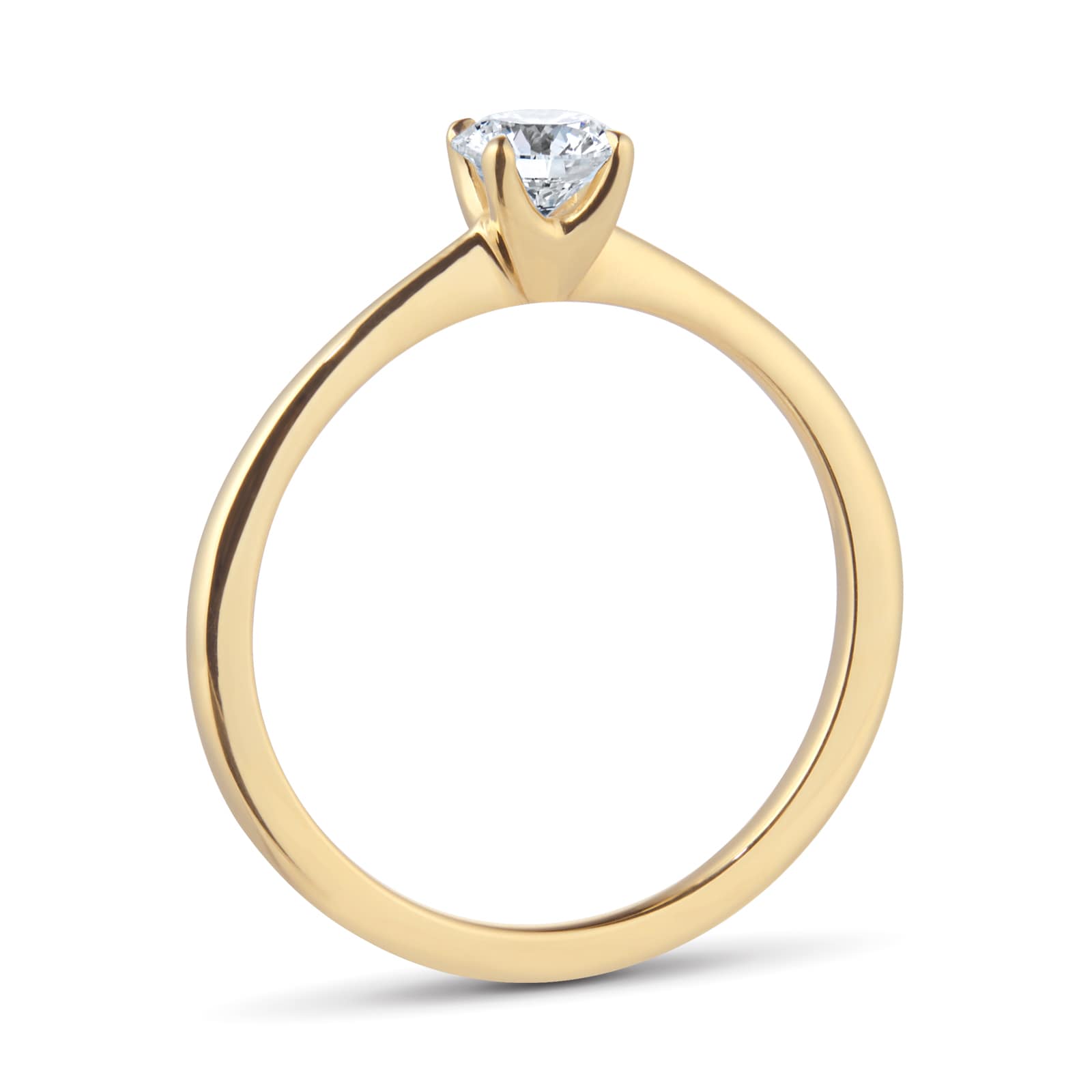 Goldsmiths Exclusive 18ct Yellow Gold 0.40cttw Brilliant Cut Solitaire Goldsmiths Signature Diamond Engagement Ring