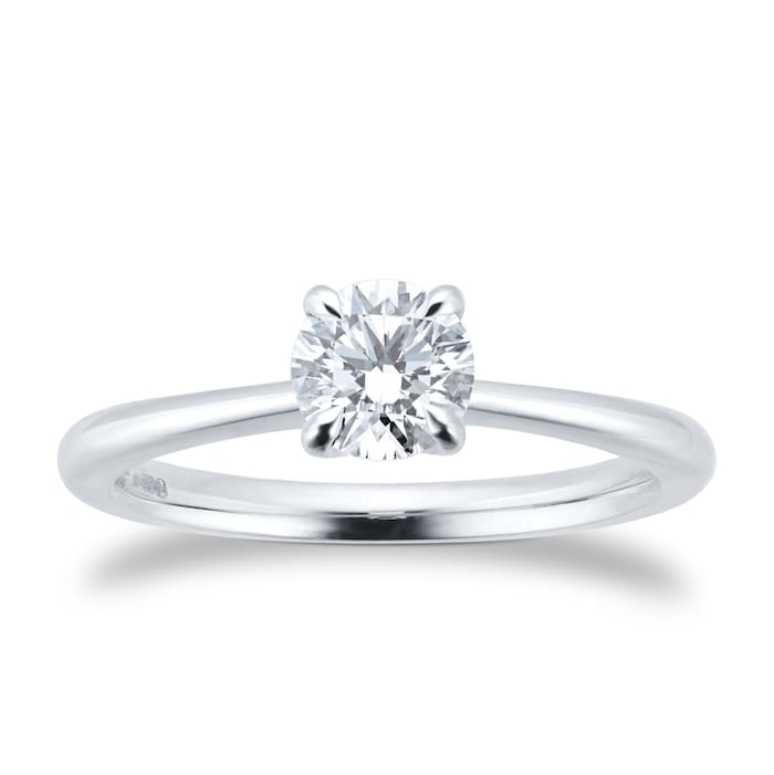 Goldsmiths Exclusive Platinum 0.50cttw Brilliant Cut Solitaire Diamond Engagement Ring