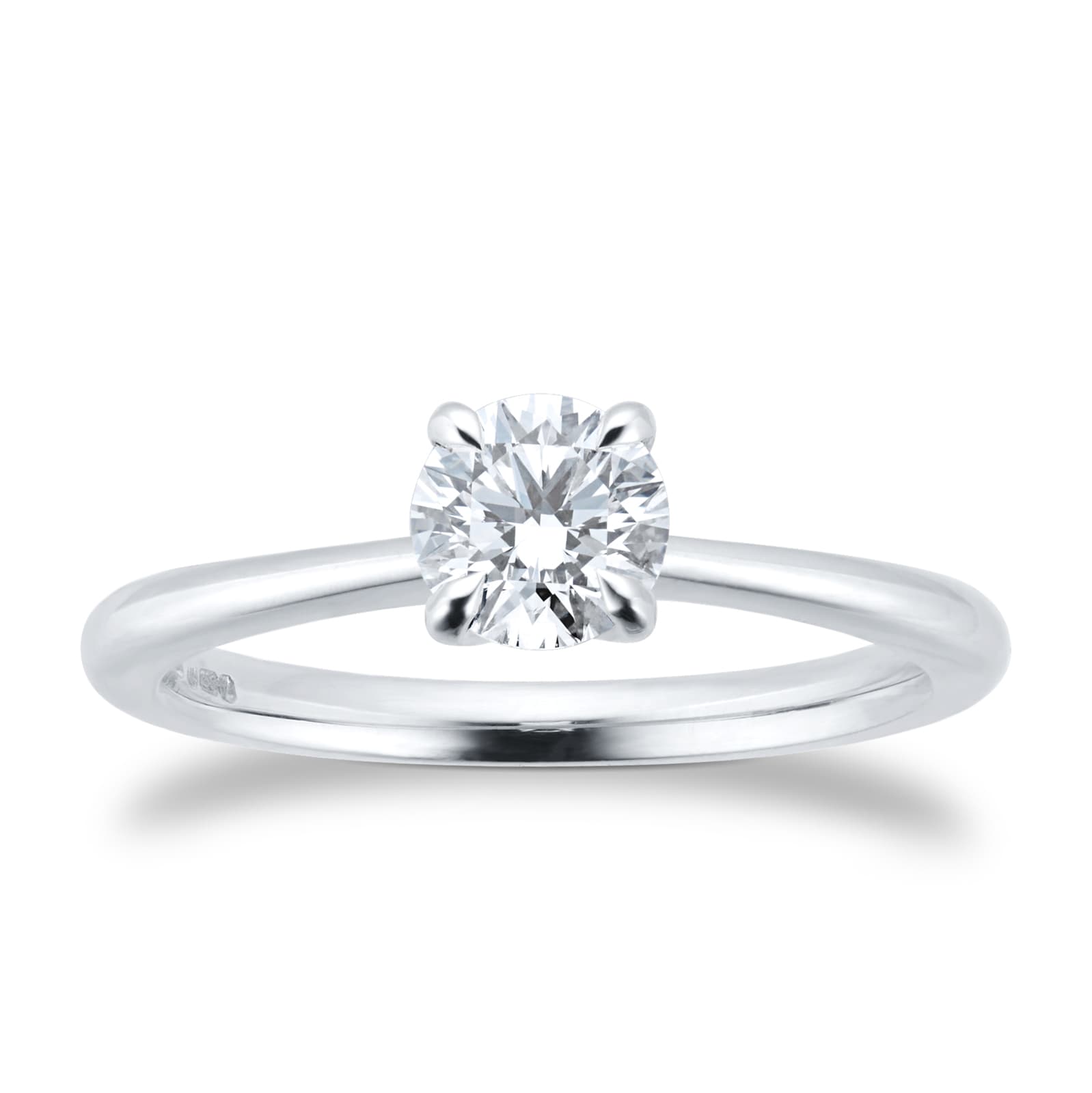 Goldsmiths Exclusive Platinum 0.50cttw Brilliant Cut Solitaire Goldsmiths Signature Diamond Engagement Ring