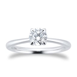 06019615 - Exclusive Platinum 0.50cttw Brilliant Cut Solitaire Goldsmiths Signature Diamond Engagement Ring