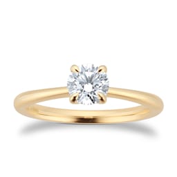 06019616 - Exclusive 18ct Yellow Gold 0.50cttw Brilliant Cut Solitaire Goldsmiths Signature Diamond Engagement Ring