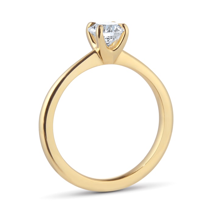 Goldsmiths Exclusive 18ct Yellow Gold 0.50cttw Brilliant Cut Solitaire Diamond Engagement Ring