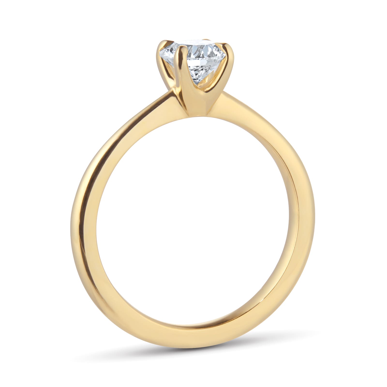 Goldsmiths Exclusive 18ct Yellow Gold 0.50cttw Brilliant Cut Solitaire Goldsmiths Signature Diamond Engagement Ring