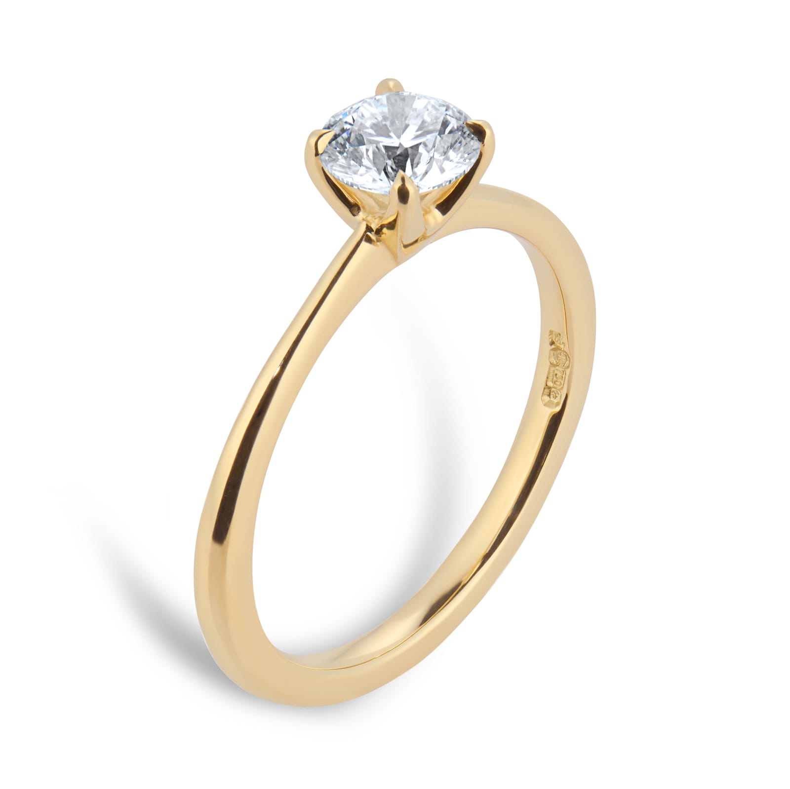 Goldsmiths Exclusive 18ct Yellow Gold 0.70cttw Brilliant Cut Solitaire Goldsmiths Signature Diamond Engagement Ring