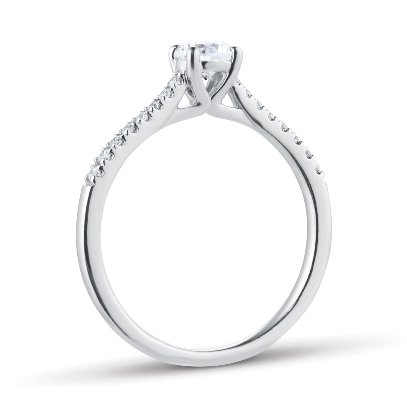 Goldsmiths Platinum 0.50cttw Diamond Set Shoulder Solitaire Engagement Ring Goldsmiths Platinum 0.50cttw Diamond Set Shoulder Solitaire Engagement Ring