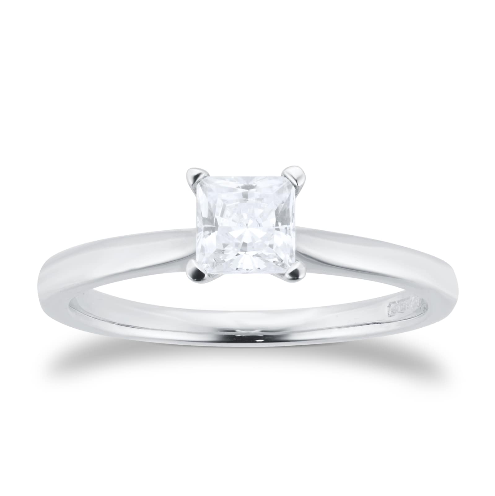Best Luxury 
Platinum 0.50cttw Princess Cut Solitaire Engagement Ring