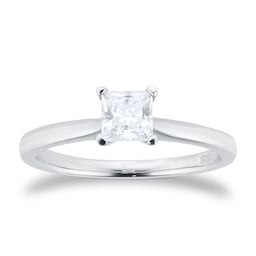 06019622 - Platinum 0.50cttw Princess Cut Solitaire Engagement Ring