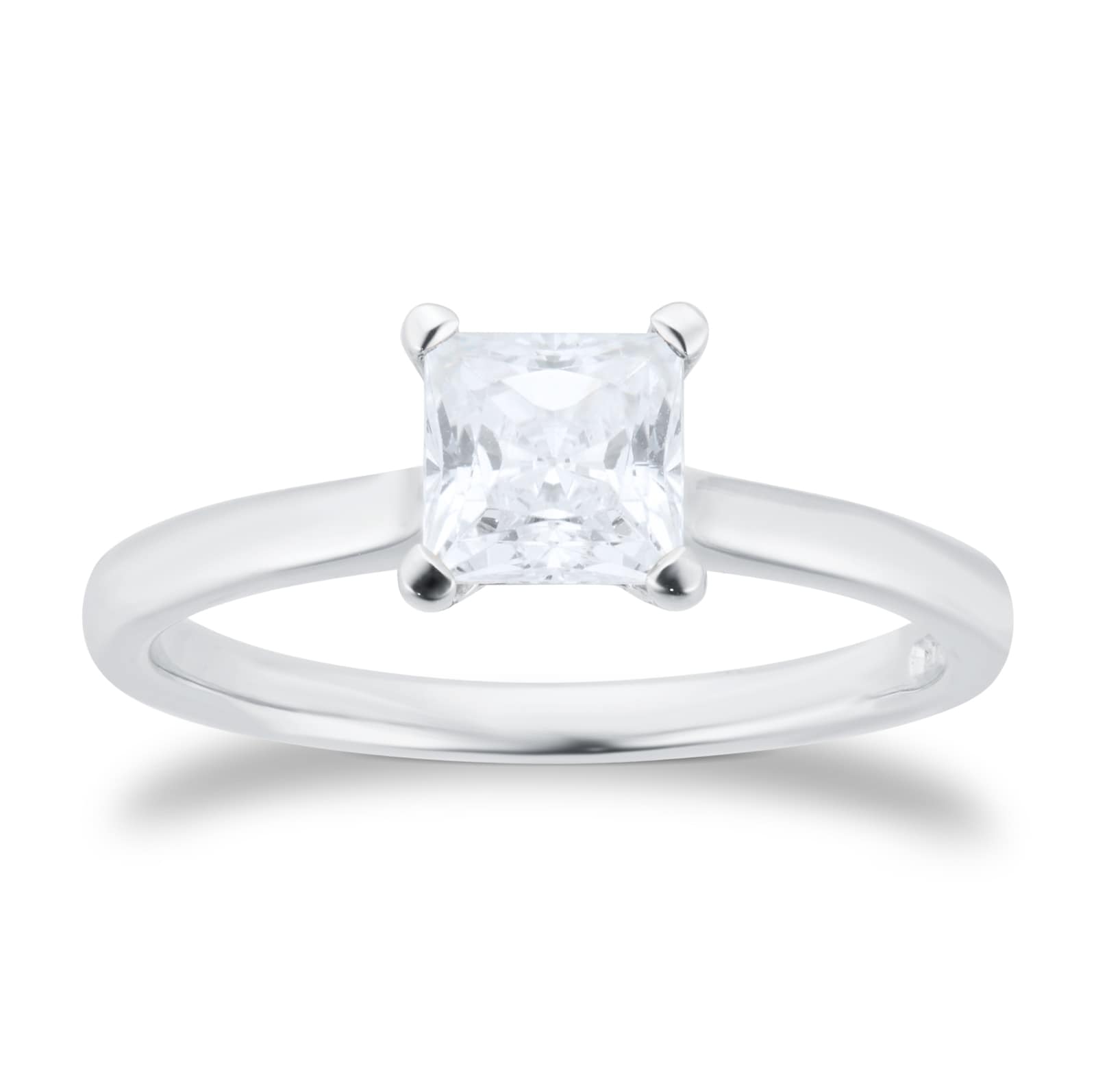 Goldsmiths Platinum 1.00cttw Princess Cut Solitaire Engagement Ring