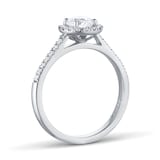Goldsmiths Platinum 1.00cttw Brilliant Cut Diamond Halo Engagement Ring