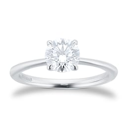 06019628 - Exclusive Platinum 1.00cttw Brilliant Cut Solitaire Goldsmiths Signature Diamond Engagement Ring