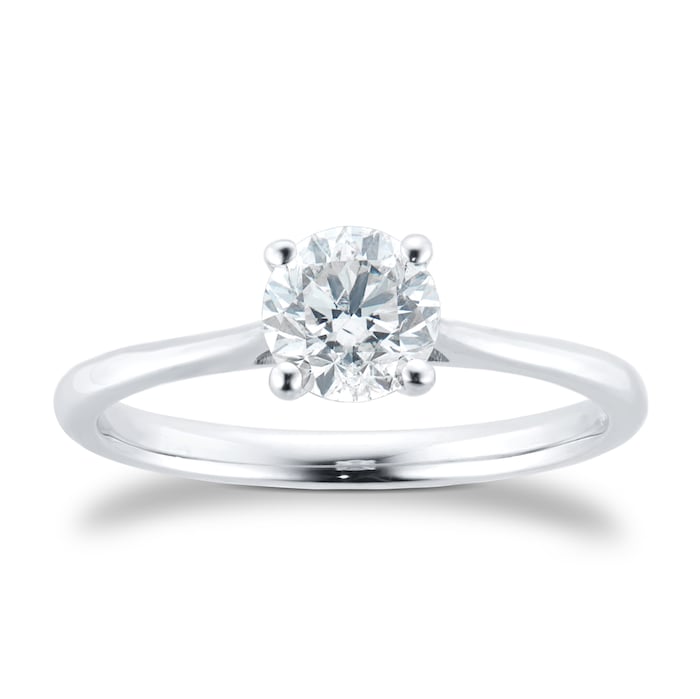 Goldsmiths Platinum 0.80cttw Brilliant Cut Diamond Solitaire Engagement Ring