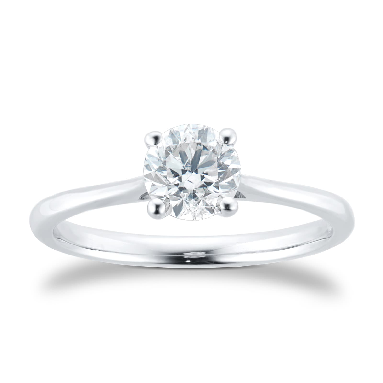 Goldsmiths Platinum 0.80cttw Brilliant Cut Diamond Solitaire Engagement Ring
