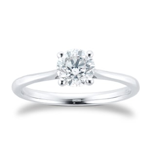 Goldsmiths Platinum 0.80cttw Brilliant Cut Diamond Solitaire Engagement Ring
