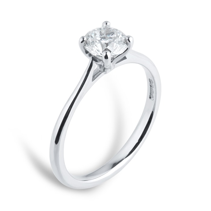 Goldsmiths Platinum 0.80cttw Brilliant Cut Diamond Solitaire Engagement Ring