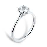 Goldsmiths Platinum 0.80cttw Brilliant Cut Diamond Solitaire Engagement Ring