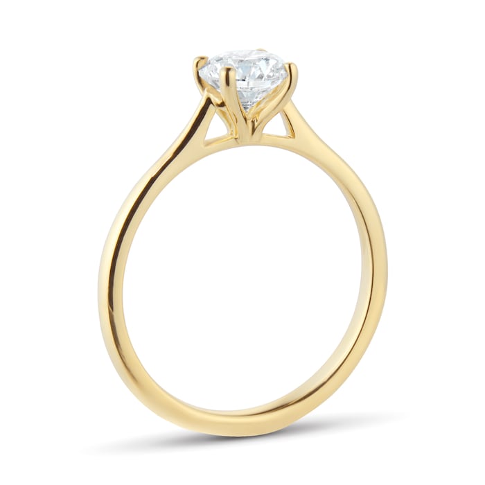 Goldsmiths 18ct Yellow Gold 0.80cttw Brilliant Cut Diamond Solitaire Engagement Ring