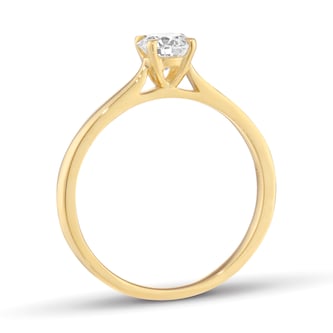 Goldsmiths 18ct Yellow Gold 0.50cttw Brilliant Cut Diamond Solitaire Engagement Ring