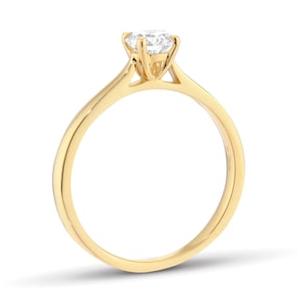 Goldsmiths 18ct Yellow Gold 0.50cttw Brilliant Cut Diamond Solitaire Engagement Ring