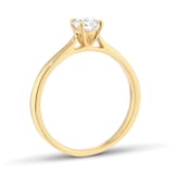 Goldsmiths 18ct Yellow Gold 0.50cttw Brilliant Cut Diamond Solitaire Engagement Ring