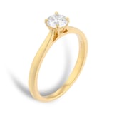 Goldsmiths 18ct Yellow Gold 0.50cttw Brilliant Cut Diamond Solitaire Engagement Ring