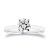 Goldsmiths Platinum 1.00cttw Round Brilliant Cut Diamond Solitaire Engagement Ring