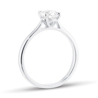 Goldsmiths Platinum 1.00cttw Round Brilliant Cut Diamond Solitaire Engagement Ring