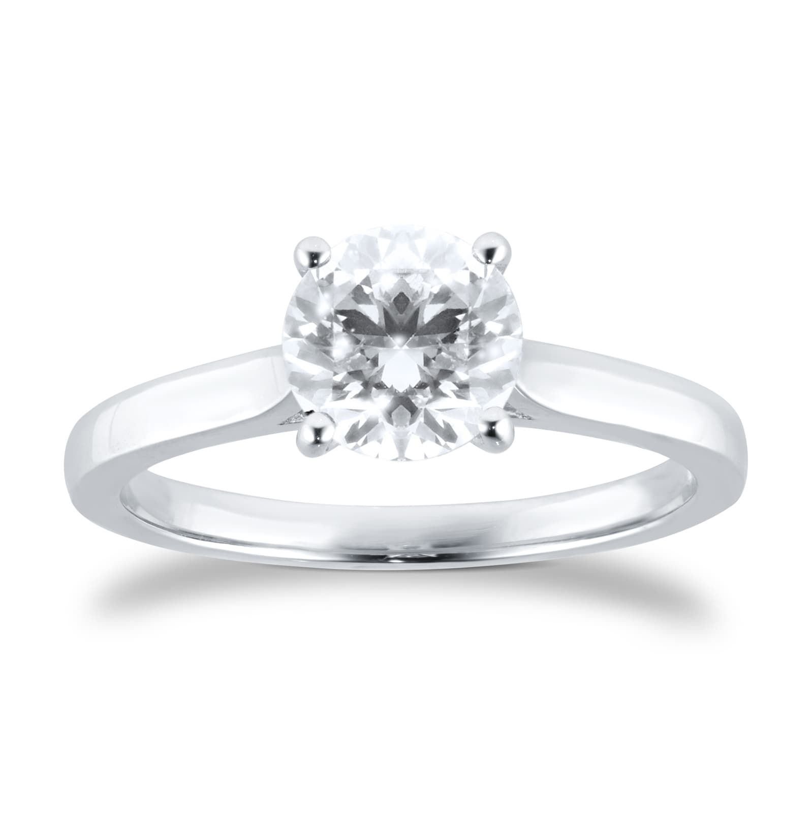 Mappin & Webb Platinum 1.00ct Round Brilliant Cut Solitaire Ring
