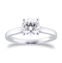 06019651 - Platinum 1.00ct Round Brilliant Cut Solitaire Ring