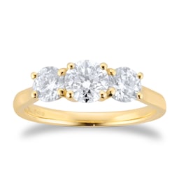 06019652 - 18ct Yellow Gold 1.50cttw Round Brilliant Cut Three Stone Diamond Ring