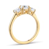 Mappin & Webb 18ct Yellow Gold 1.50cttw Round Brilliant Cut Three Stone Diamond Ring - Ring Size Q