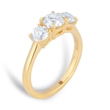 Mappin & Webb 18ct Yellow Gold 1.50cttw Round Brilliant Cut Three Stone Diamond Ring - Ring Size Q