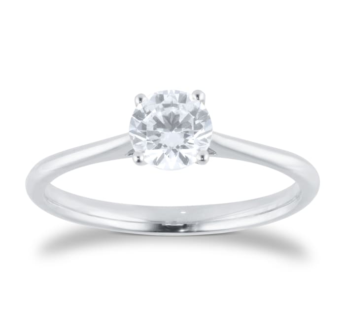 Goldsmiths Platinum 0.70cttw Brilliant Cut Diamond Solitaire Engagement Ring