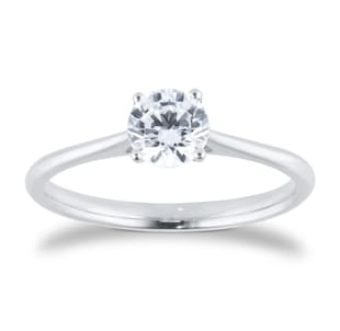 Goldsmiths Platinum 0.70cttw Brilliant Cut Diamond Solitaire Engagement Ring