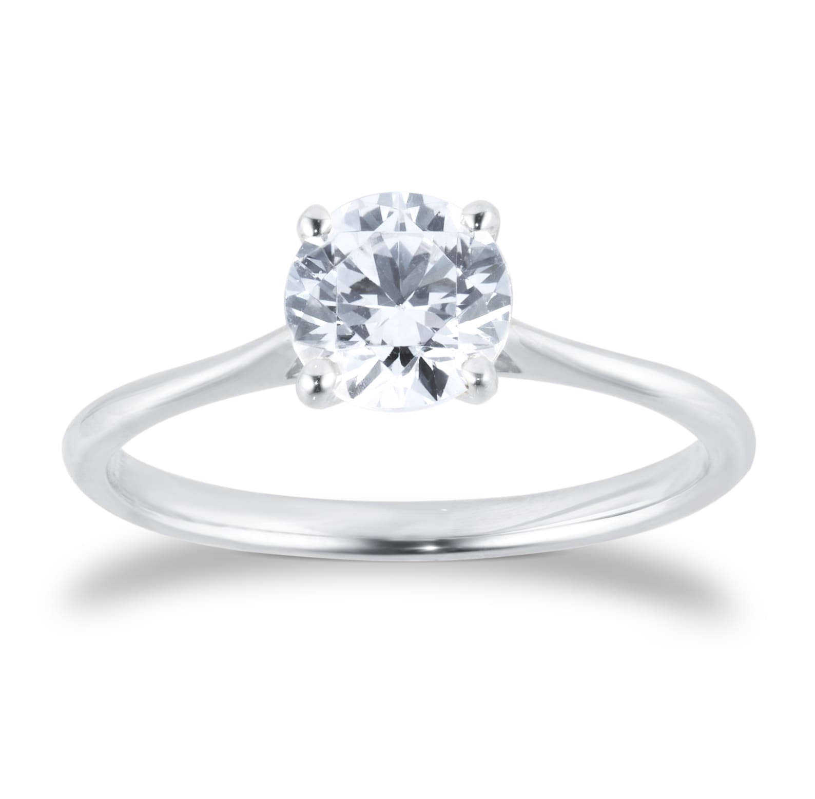 Goldsmiths Platinum 1.00cttw Brilliant Cut Diamond Solitaire Engagement Ring