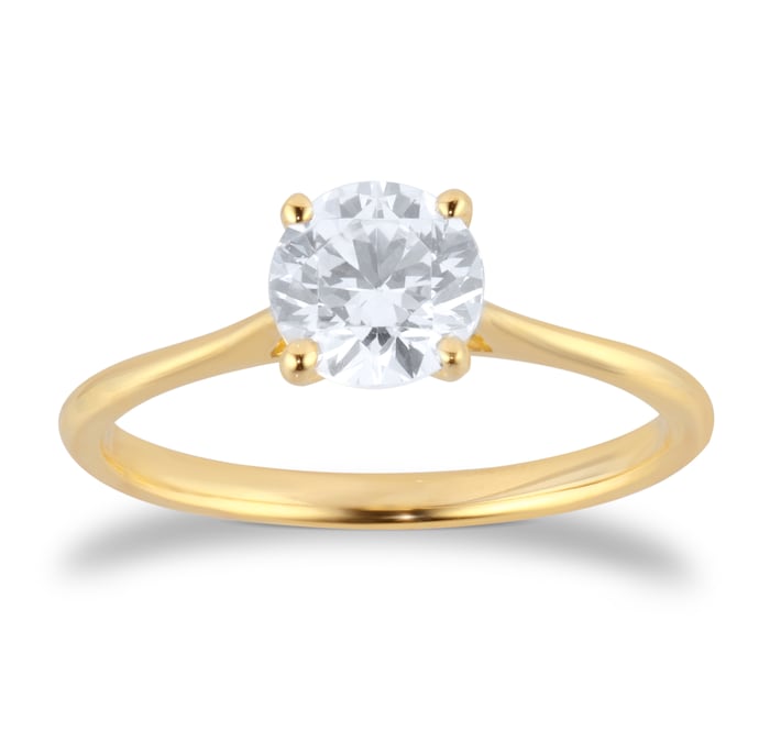 Best Luxury 
18ct Yellow Gold 1.00cttw Brilliant Cut Diamond Solitaire Engagement Ring