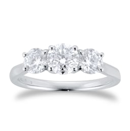 06019659 - Platinum 1.50cttw Round Brilliant Cut Three Stone Diamond Ring