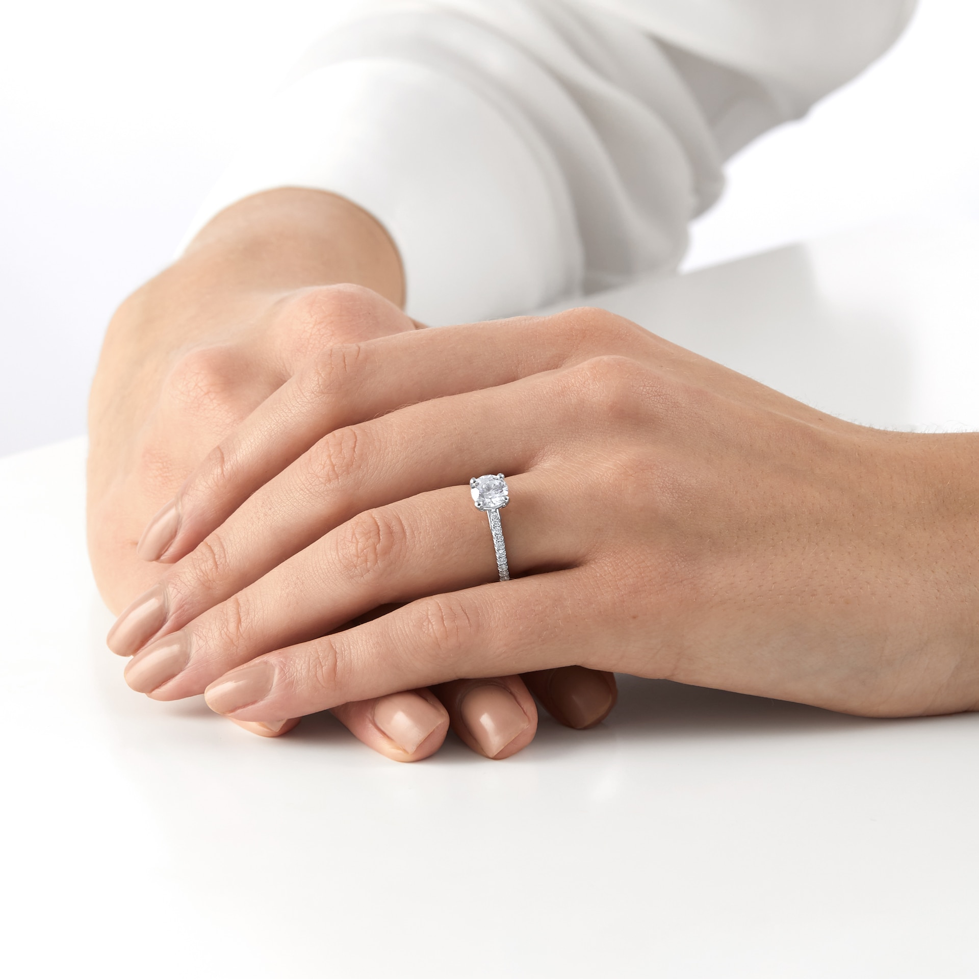 Mappin & Webb Constance Platinum  1.14cttw Round Brilliant Cut Engagement Ring