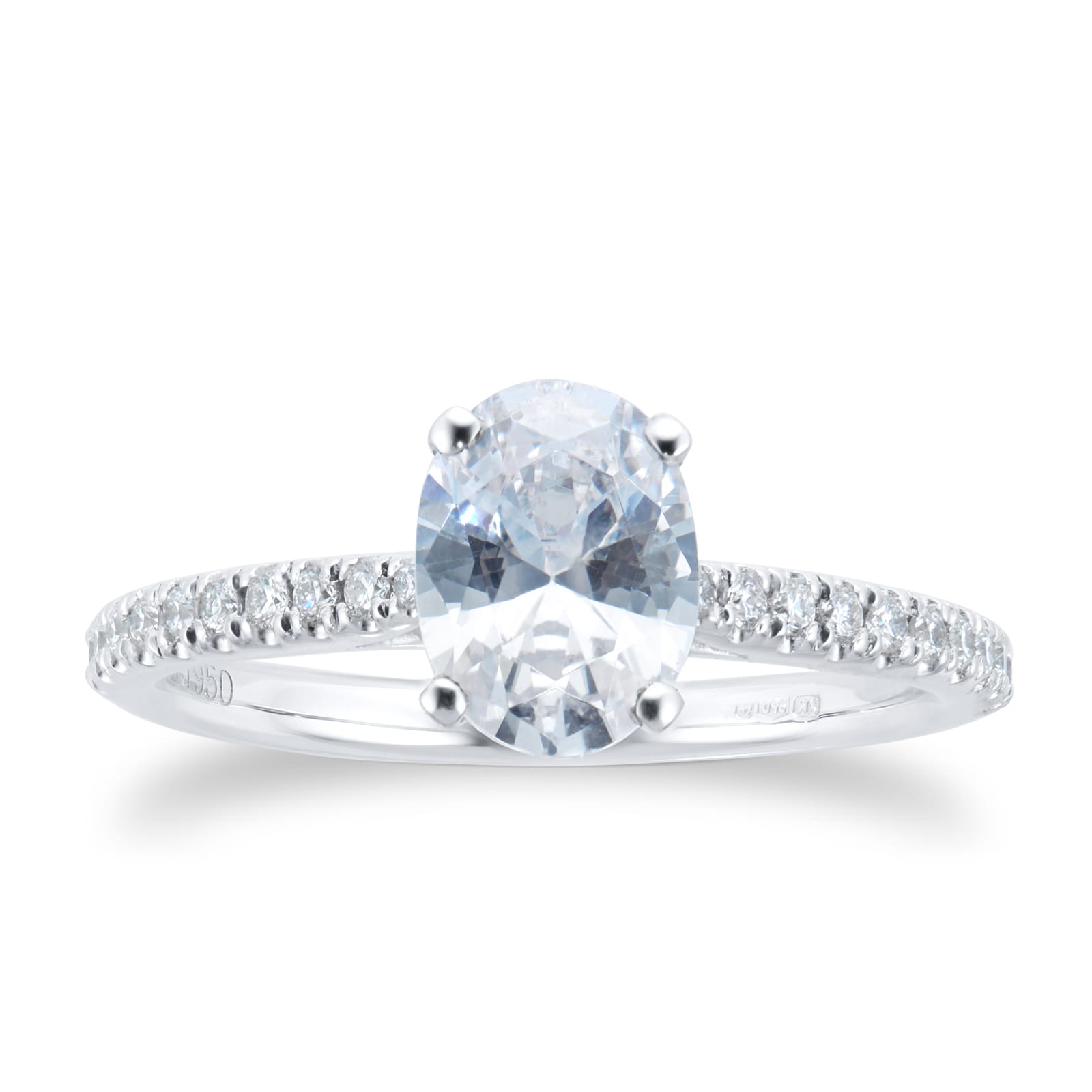 Constance Platinum 1.14cttw Oval Cut Engagement Ring - Ring Size K