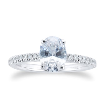 Mappin & Webb Constance Platinum  1.14cttw Oval Cut Engagement Ring