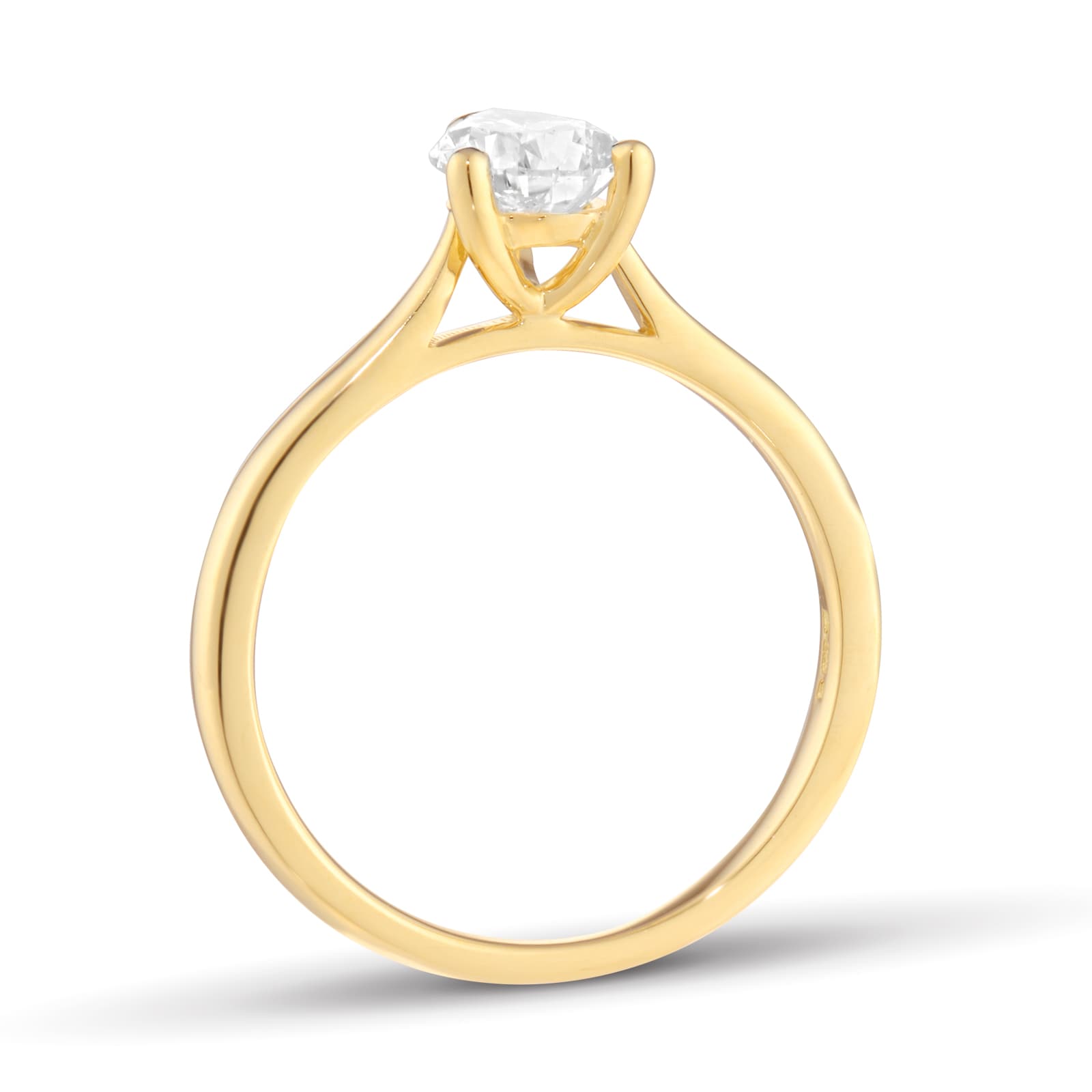 Goldsmiths 18ct Yellow Gold 1.00cttw Pear Cut Solitaire Engagement Ring