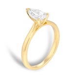 Goldsmiths 18ct Yellow Gold 1.00cttw Pear Cut Solitaire Engagement Ring