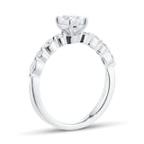 Goldsmiths Platinum 0.90cttw Diamond Set Shoulder and Oval Cut Solitaire Engagement Ring