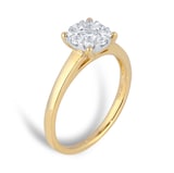 Goldsmiths 9ct Yellow Gold 0.40cttw Diamond Cluster Engagement Ring