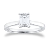 Goldsmiths Platinum 1.00cttw Emerald Cut Solitaire Diamond Engagement Ring