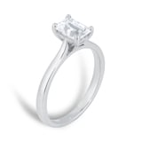 Goldsmiths Platinum 1.00cttw Emerald Cut Solitaire Diamond Engagement Ring
