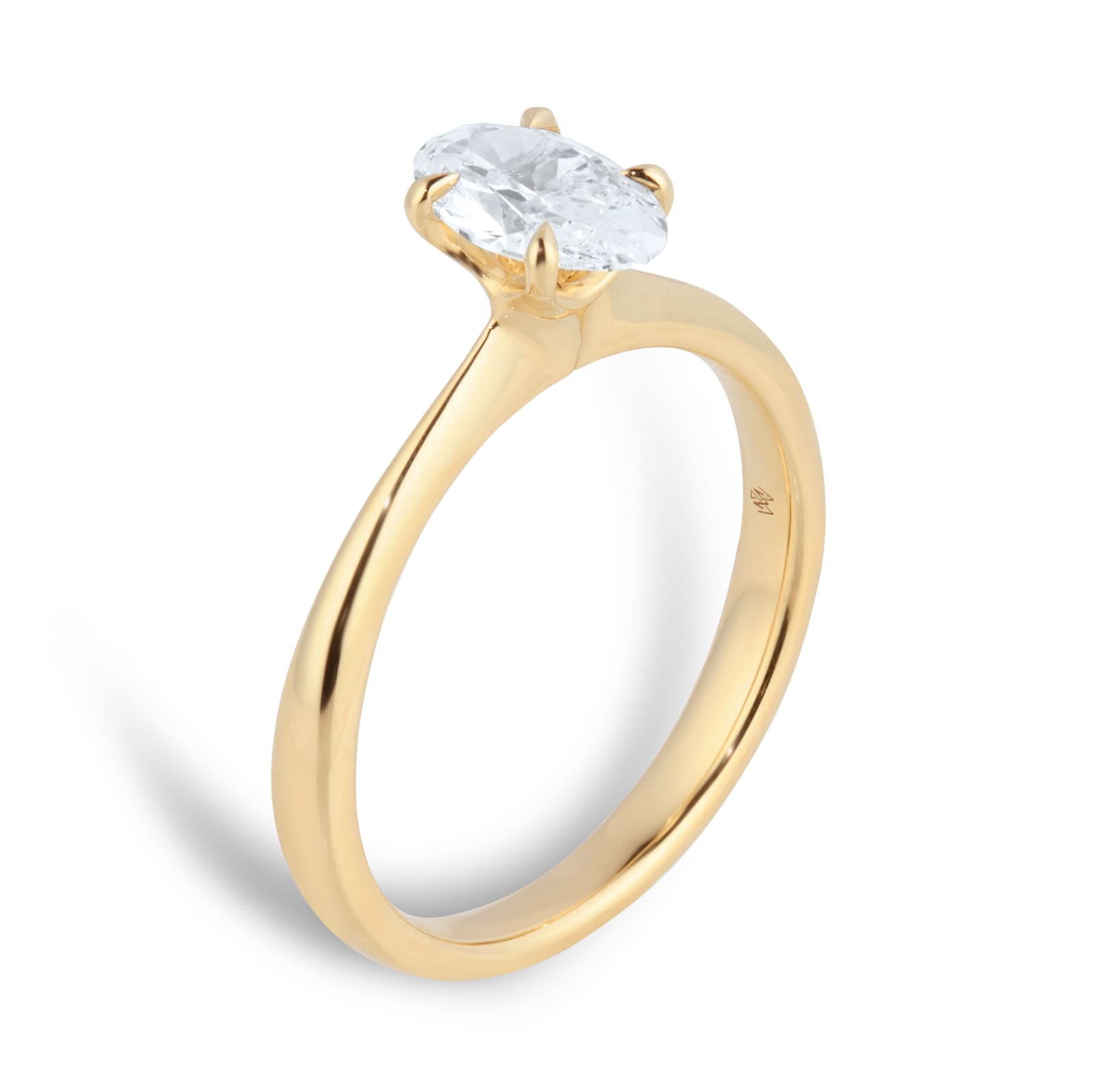 Mappin & Webb Hermione 18ct Yellow Gold 0.75cttw Oval Cut Diamond Ring