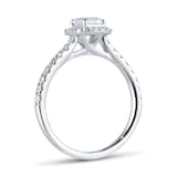 Goldsmiths Platinum 1.00cttw Emerald Cut Diamond Halo Engagement Ring