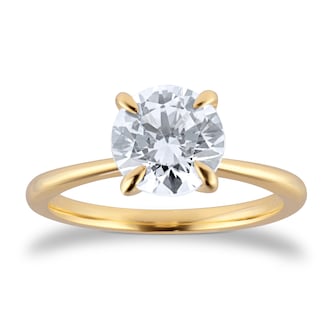 Goldsmiths 18ct Yellow Gold 1.00cttw Brilliant Cut Diamond Solitaire Engagement Ring